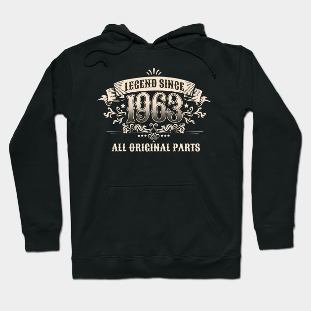 60 Years Old Legend Since 1963 60th Birthday Hoodie by star trek fanart and more